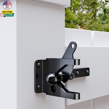 Self-Locking Gate Latch foar Wood Fence Gate Heavy Duty Automatic Gravity Lever