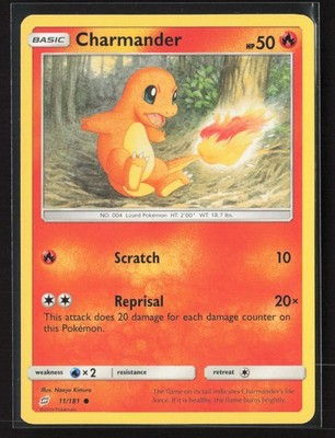 Charmander 11/181 Common Team Up Pokemon Near Mint