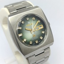 Ricoh Automatic 061693 Green Dial Diamond Indexes 21J Vintage Men?s ANS13KS8