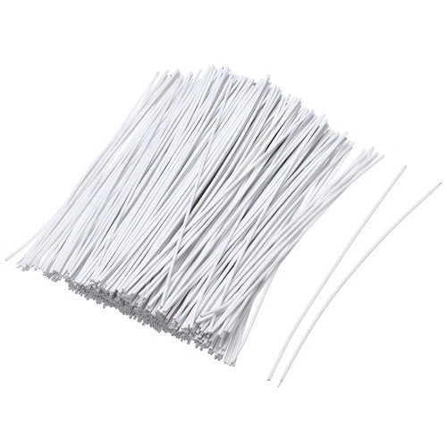 5 Inches Metallic Twist Ties Reusable Cable Cord Wire Ties White 500pcs