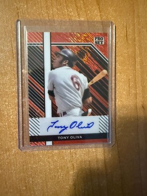 2024 Leaf Collective - Tony Oliva - Pro Set Orange Shimmer Auto #d 3/8