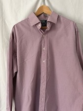 Polo Ralph Lauren Regent Classic Fit Pink Navy Micro Check Dress Shirt 15.5 34