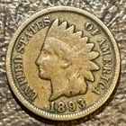1893 Indian Head Cent Penny Circulated Uncertified US Coin