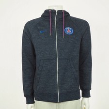 Nike Paris Saint-Germain FC Full-Zip Hoodie Jacket Mens Small Blue PSG Soccer