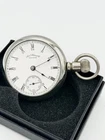 Antique 1889 Waltham 18S Pocket Watch,11J Wm. Ellery, Sidewinder, 24hrDial, RUNS