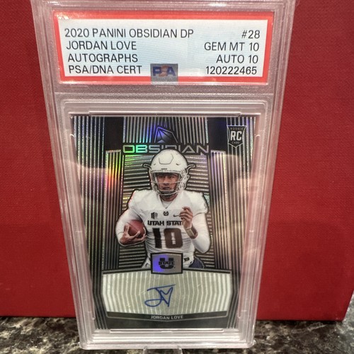 Panini 2020 Obsidian DP Jordan Love RC Auto PSA 10 numbered /25