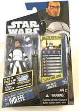 STAR WARS CLONE COMMANDER WOLFFE CW48 ACTION FIGURE HASBRO MOC  NIP