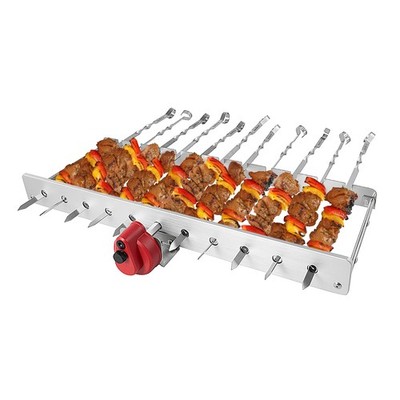 Kaufbei RAMBO Grillaufsatz 3.0 Schaschlik Mangal Motor Spießdreher 12 Spieße