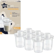 ?? 6 Pack Milk Powder Formula Dispensers Holds 8 Scoops Portable Travel Containe
