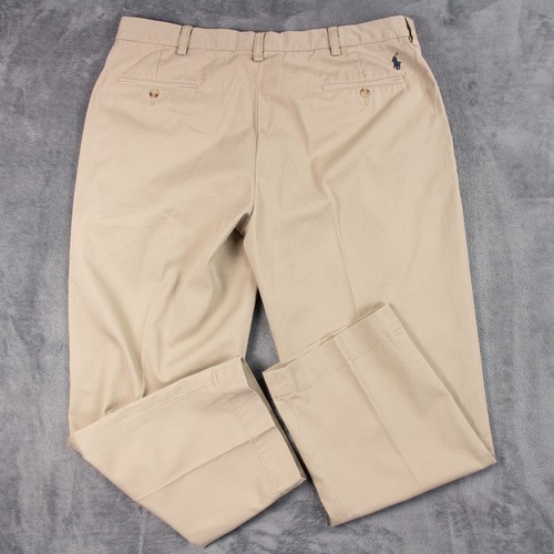 VTG Polo Ralph Lauren Pants Mens 38x29 Preston Beige Chino 100% Cotton NWT - Picture 8 of 17