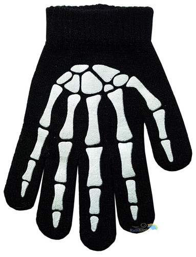 New Boys Kids Magic Fun Sports Skeleton Designs Gripper Winter Gloves Xmas Gift - Picture 2 of 7