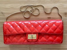 Chanel Reissue Red Patent Leather Bag With Gold Chain