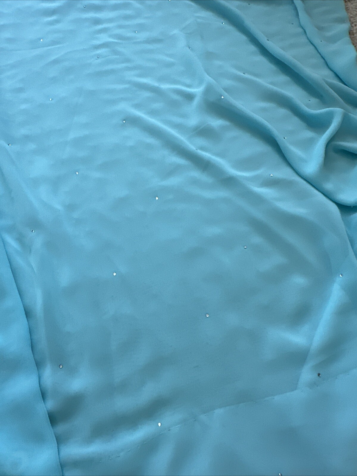 Blue saree With Silver Studs - image 12