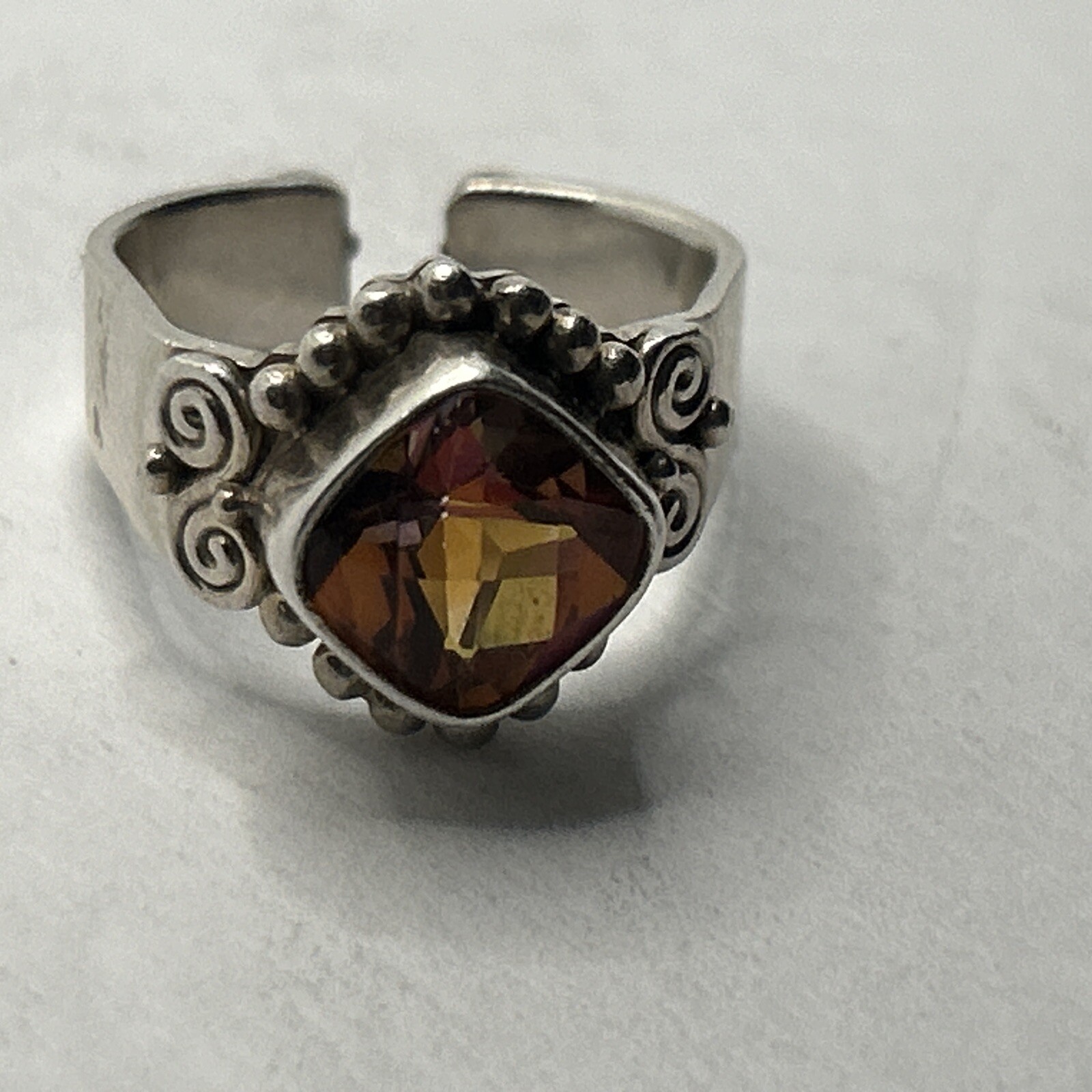 Adjustable Ring Solid 925 Sterling Silver saven m… - image 1