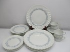 HAVILAND LIMOGES Gentiane 4 Dinner Plates-4 Cups-4 Saucers-4 Salad-4 Bread-(20pc