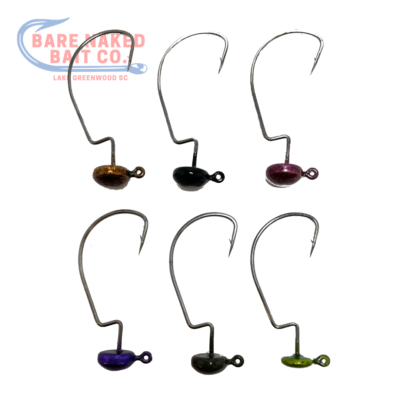 NED Rig Jig Heads 12-Pack - Weedless EWG Hook, Choose Weight & Color (1/16oz To 5/32oz) Fishing Jig Heads - Foto 7