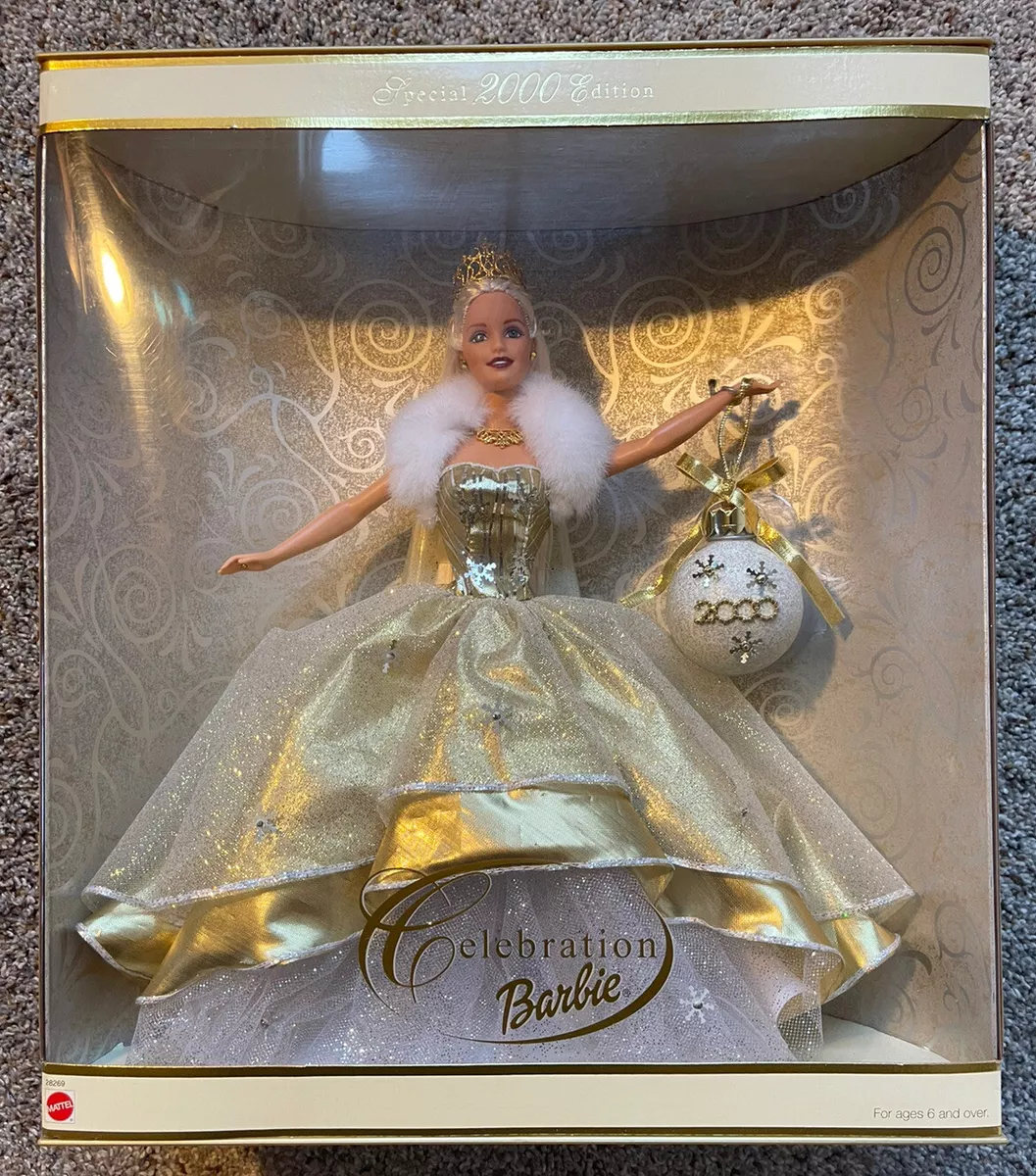 Vintage 2000 Mattel Holiday Celebration Special Edition Collectors Barbie Doll