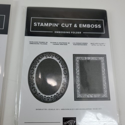 Stampin' Up! WOVEN HEIRLOOMS Embossing Folder Set & Matching Dies NEW Frame - Picture 2 of 6