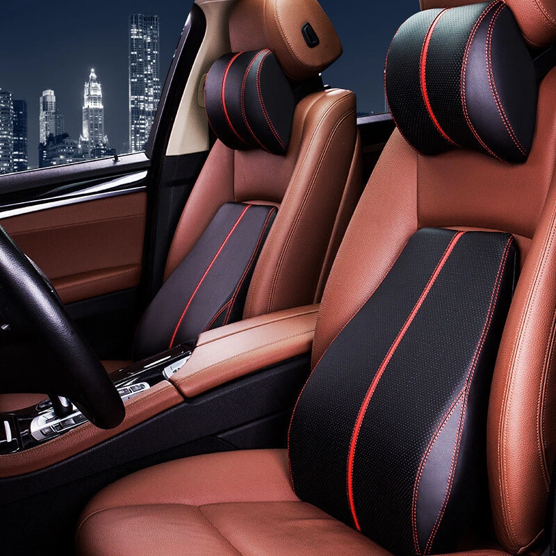 For Bentley Car Seat Headrest PU Memory Foam Pillow Neck Back Support Cushion Foto 2 de 4