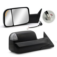 Pair Tow Mirrors For 1998-01 Dodge Ram 3500 Truck Power Heated Signal Light