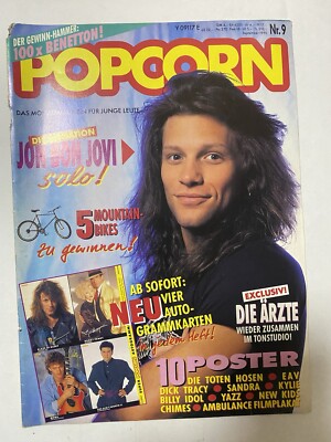 Popcorn 9/1990 ,Dj Bobo,Take That,Jon Bon JoviPopcorn Zeitschrift
