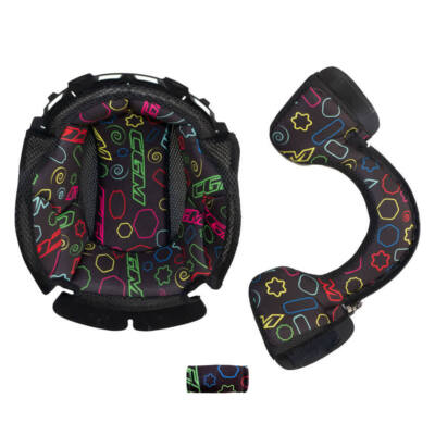 Kompletter Innenraum Schwarz Grafik Helm CGM 261 MINI Größe JM