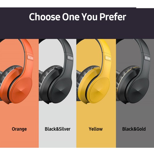(orange) Headphones Subwoofer Headsets Easy To Control ELB4 For Music - Zdjęcie 3 z 12