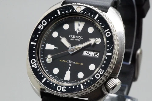 *Vintage* SEIKO 6306-7001 3rd Diver Black Dial 150m Rubber Automatic Men Watch
