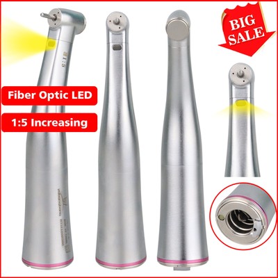 Dental 1:5 Electric Fiber Optic Contra Angle LED Increasing Handpiece NSK Style