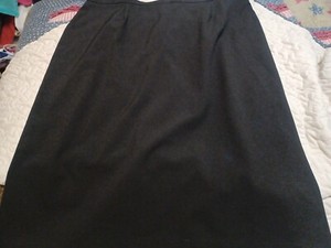 Liz Baker Woman Black Skirt NWT 26W  Long W/ Slit Zipper Button Back