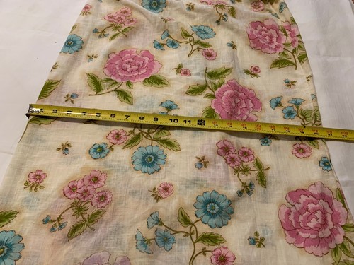 ❤️ Borsa per bucato vintage rosa blu beige floreale borsa fatta a mano cordino chiusura - Foto 8 di 13