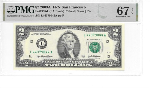 2003A SAN FRANCISCO $2 FRN (LA Block) PMG 67 EPQ SUPERB GEM UNCIRCULATED - Picture 11 of 24