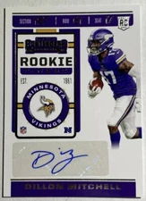 2019 Contenders AUTO Autograph RC #257 DILLON MITCHELL vikings NFL