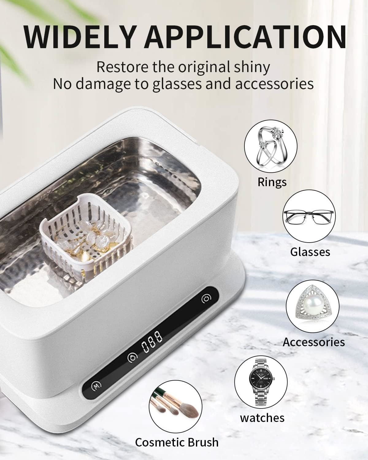 GERCY Ultrasonic Cleaner 800ML, Professional Ultrasonic Jewellery