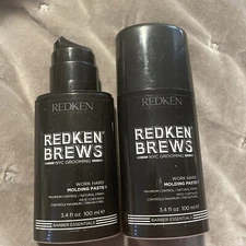 2 Redken Brews Work Hard Molding Paste Maximum Control 3.4 oz each Discontinued