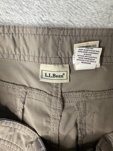 LL Bean Pants Girls 14 Tan Vista Convertible Zip Off Nylon Outdoor Hiking Kids - Picture 13 of 15
