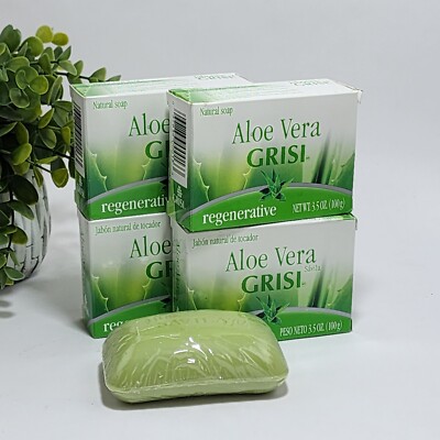 Grisi Aloe Vera Soap Scented Bar 3.5oz Regenerate Cleanser Jabon 4 Bar  Original | eBay