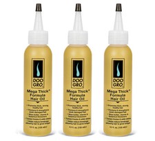 Doo Gro Mega Thick Hair Oil Promote Healthy Shiny Hair 4.5fl.oz 135ml 3 PACK