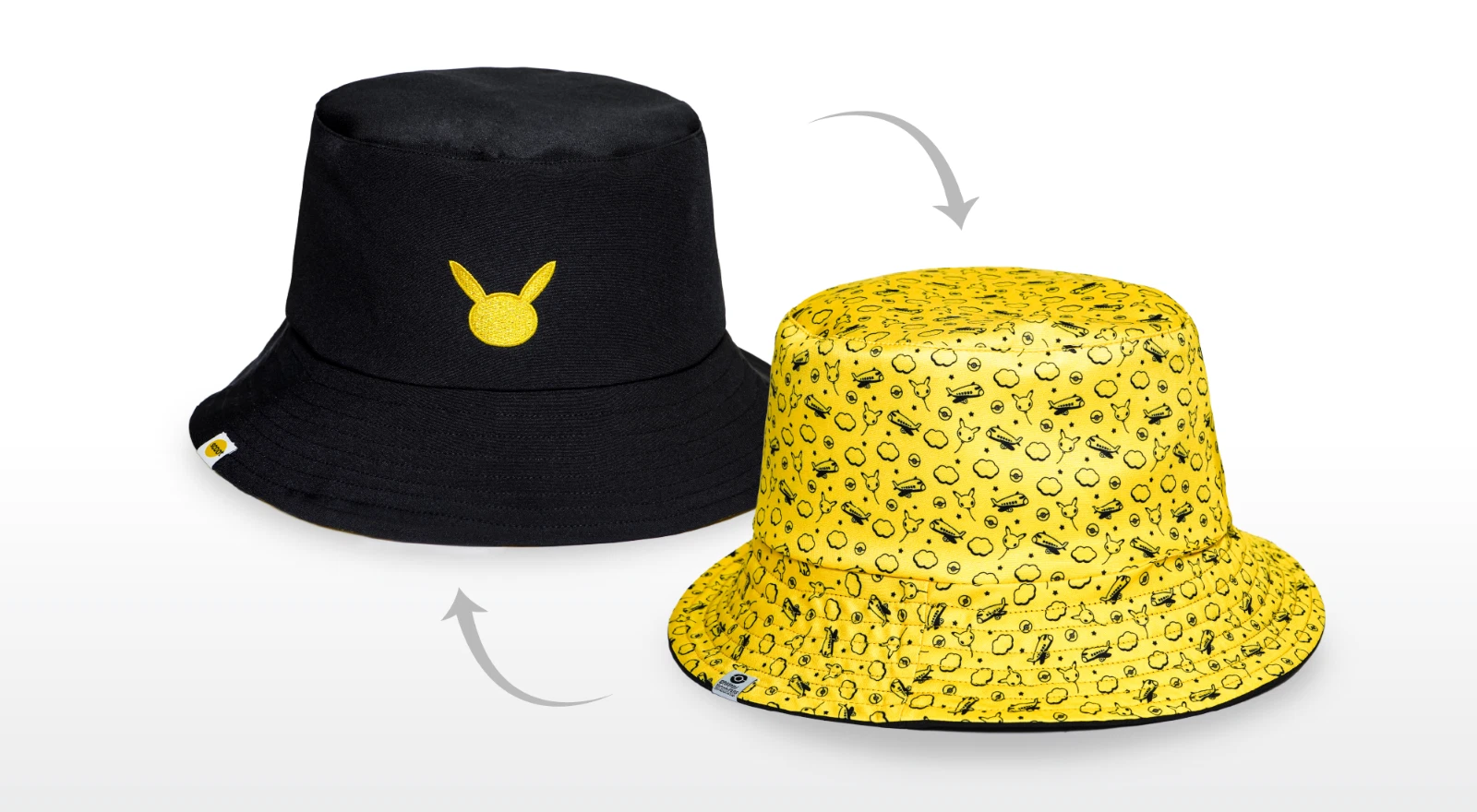 Pokemon Scoot Pikachu Bucket Hat Reversible In-Flight Limited Edition Japan