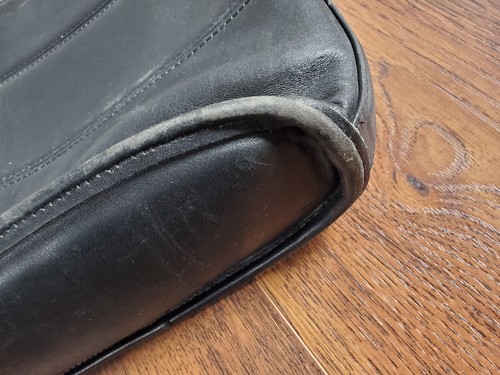 Borsa a tracolla Coach USA vintage in pelle nera con sella n. B8D-9083 - Foto 7 di 16