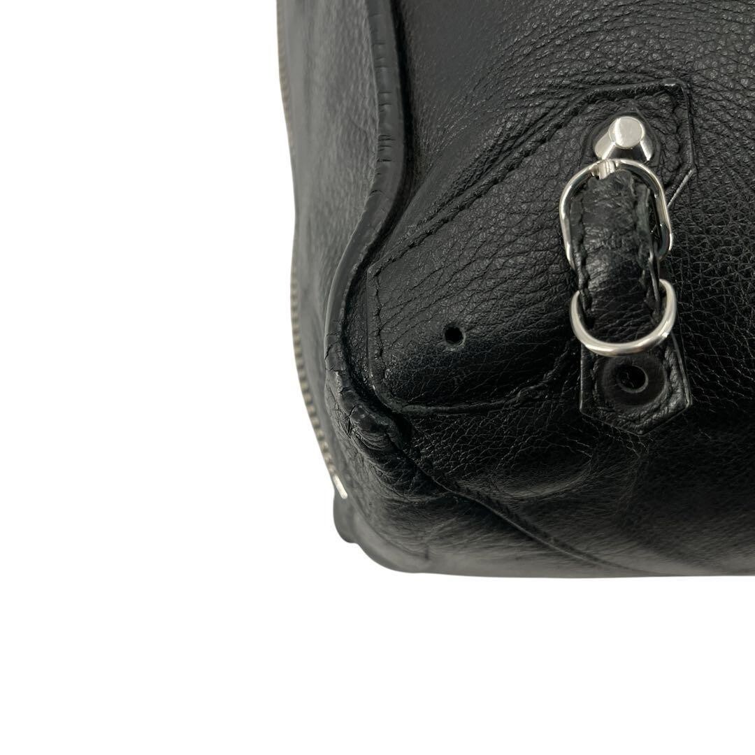BALENCIAGA Papier 357331 Leather Tote Shoulder Bag Black