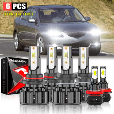 6x 9005h7h11 Led White Headlight Blue Fog Light Bulb Kit For Mazda 3 2004-2006