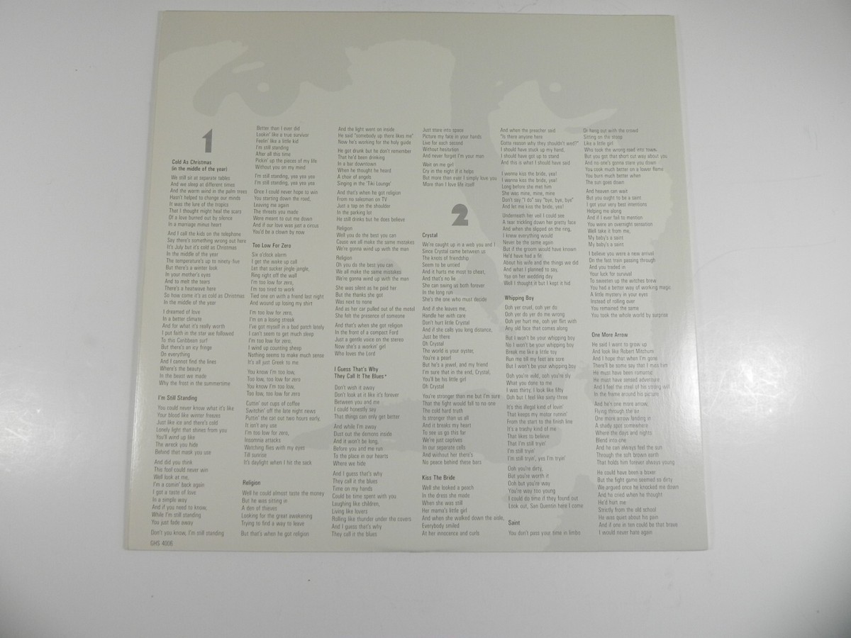 ELTON JOHN Too Low For Zero Original PROMO LP 1983 GEFFEN GHS 4006
