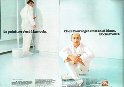 Werbung Advertising 0323 1973 Malerei ist Mode Courrèges weiß 2p