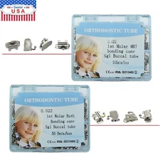 200pcs Dental Orthodontic Convertible Buccal Tube Roth MBT 022 1st Bondable Mesh