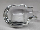 Vintage Kosta Boda Crystal Art Clear Glass Pipe Rest Ashtray Signed Numbered