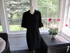 Jessica Howard Dress with Jacket Womens 2 Piece Black Set Size 10 Petite VGUC