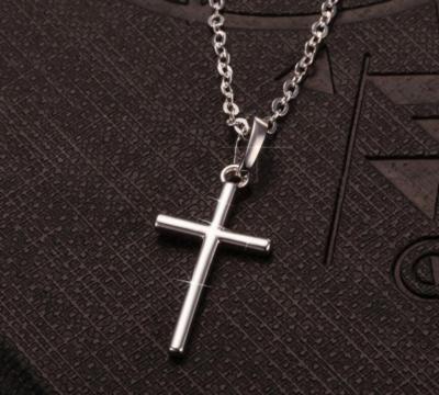 Faith Cross Anhänger Gold Silber 18 Zoll Schmuck Geschenk Simple
