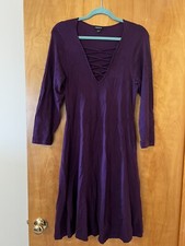 Torrid Purple Sweater Dress Rayon Nylon Blend Stretch Womens Plus Size 1