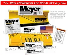 MEYER LOT PRO 7 pc.set KIT Snow Plow Decal NEW Front Blade Replacement MLPK-7